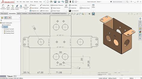 sheet metal drawing auto part|solidworks sheet metal drawings.